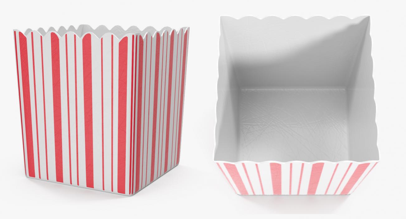 3D Paper Popcorn Container model