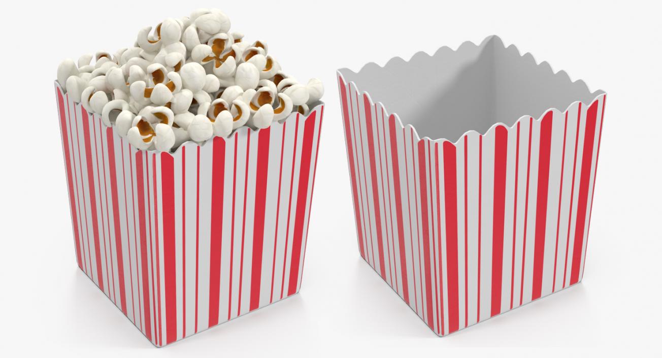 3D Paper Popcorn Container model