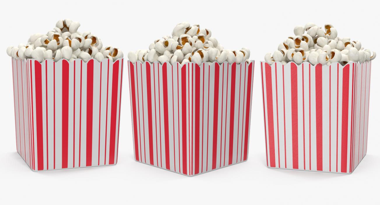 3D Paper Popcorn Container model