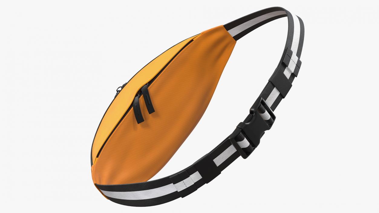 Sport Waist Bag Orange 3D