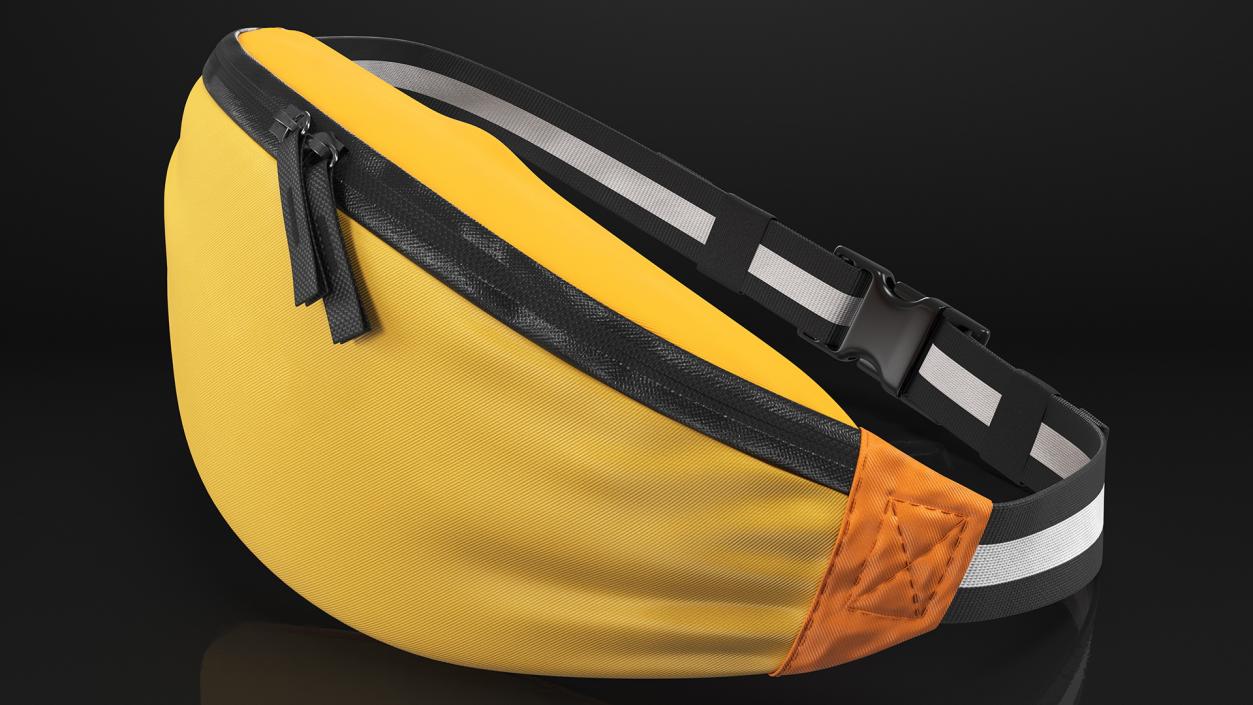 Sport Waist Bag Orange 3D