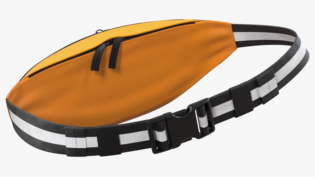 Sport Waist Bag Orange 3D