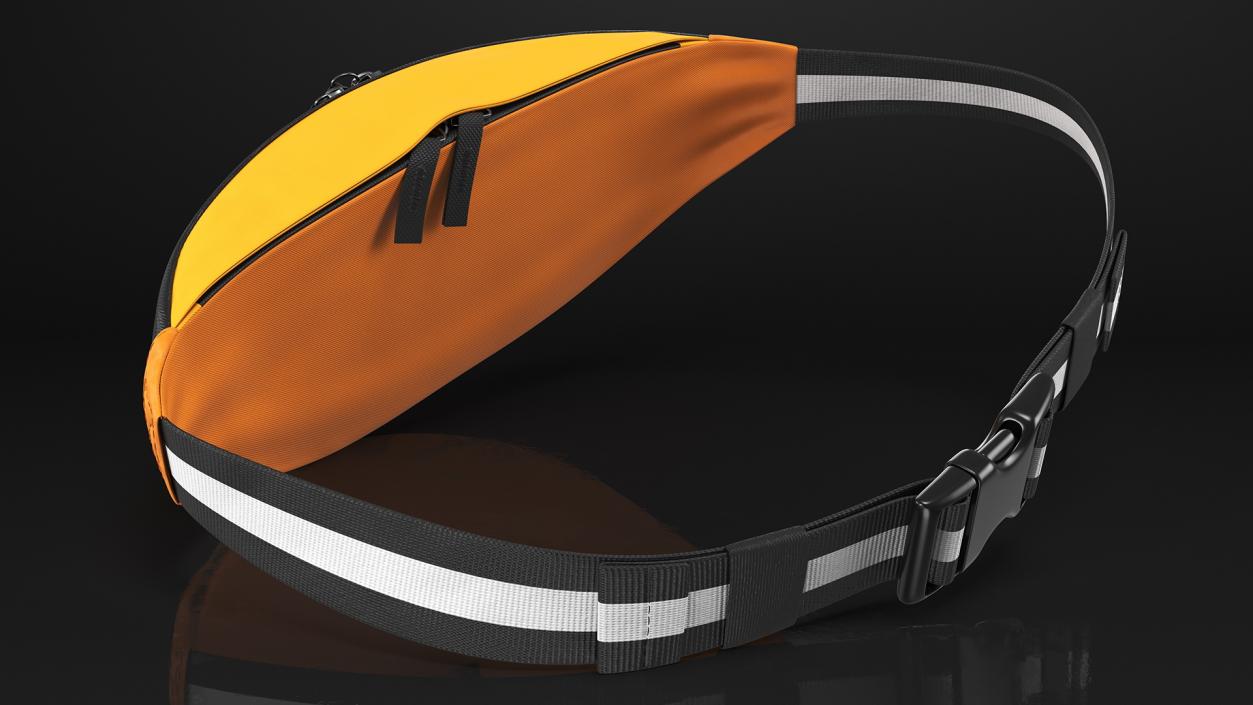 Sport Waist Bag Orange 3D