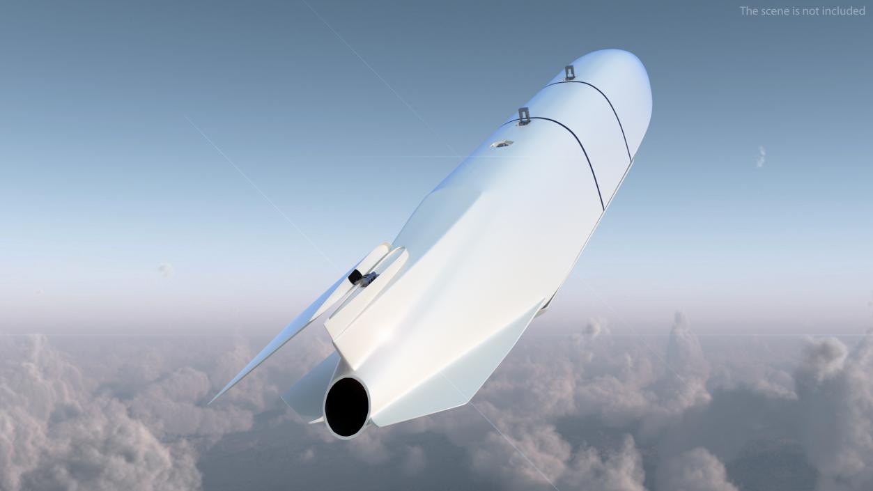 Air-Launched Cruise Missile Rigged 3D model