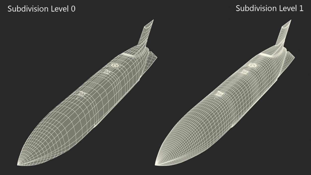 Air-Launched Cruise Missile Rigged 3D model