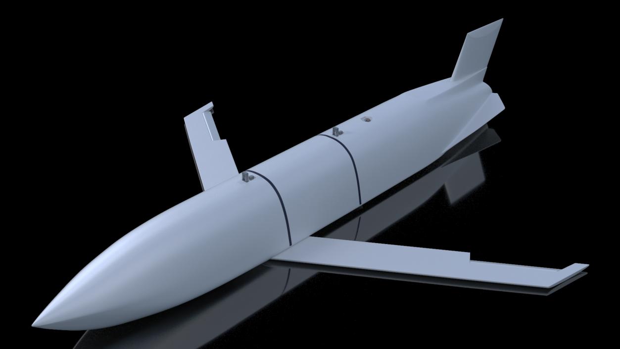 Air-Launched Cruise Missile Rigged 3D model