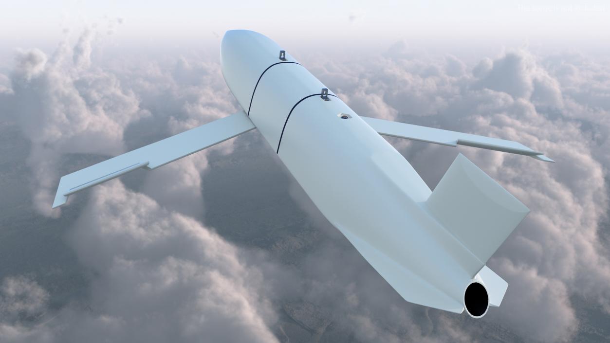 Air-Launched Cruise Missile Rigged 3D model