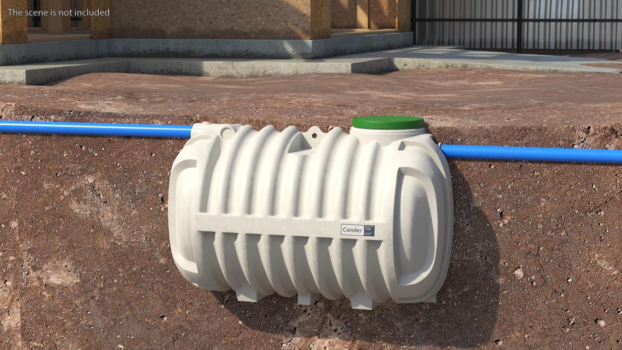 3D Conder HDPE Septic Tank model