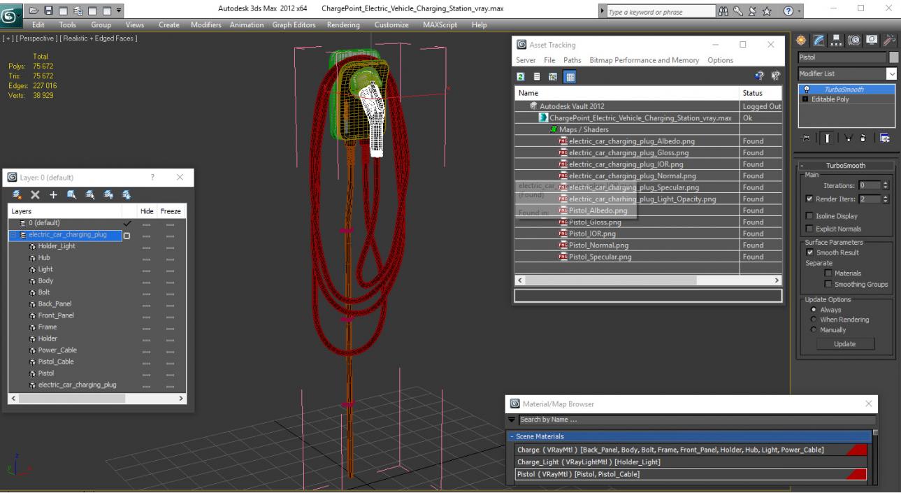 3D model ChargePoint Electric Vehicle Charging Station