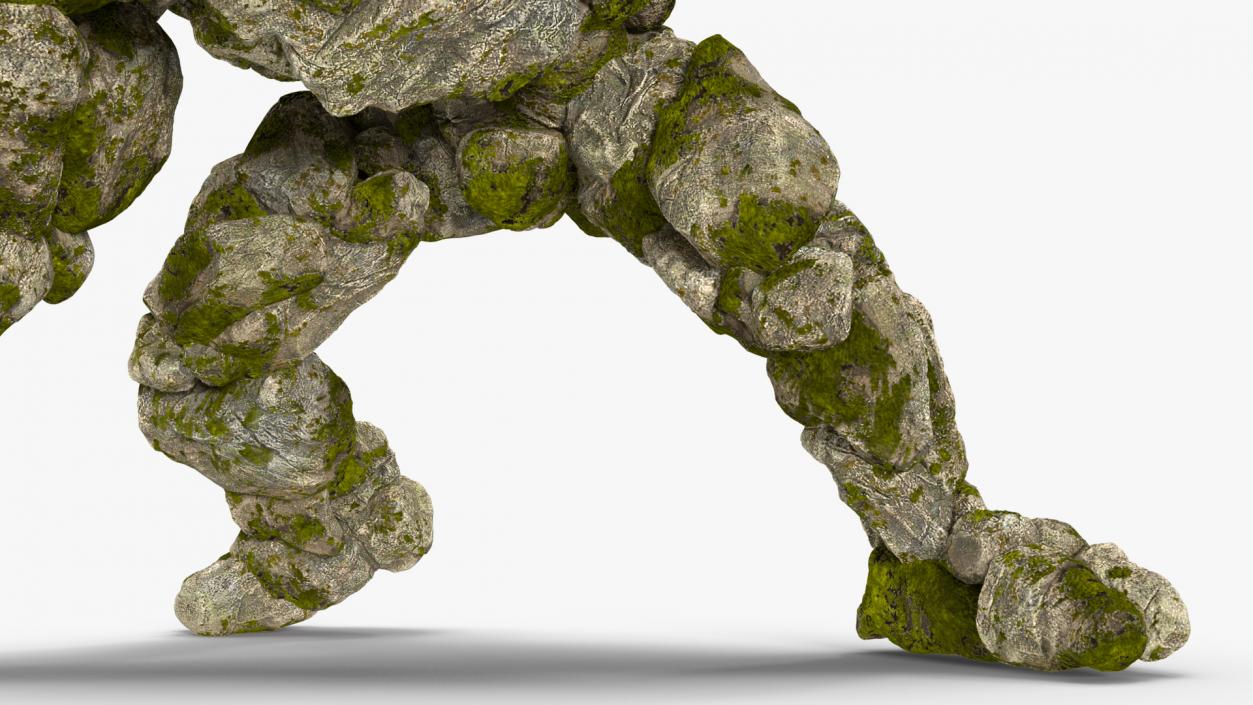 3D model Stone Golem Fighting Pose