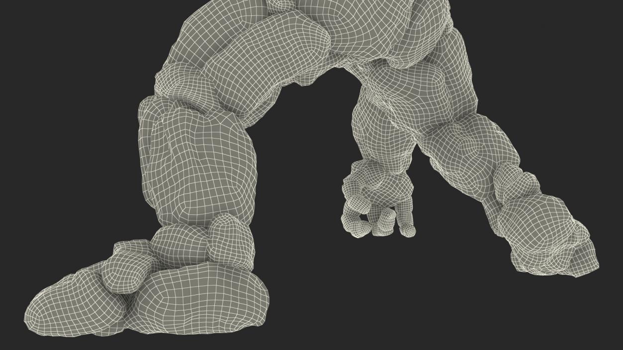 3D model Stone Golem Fighting Pose