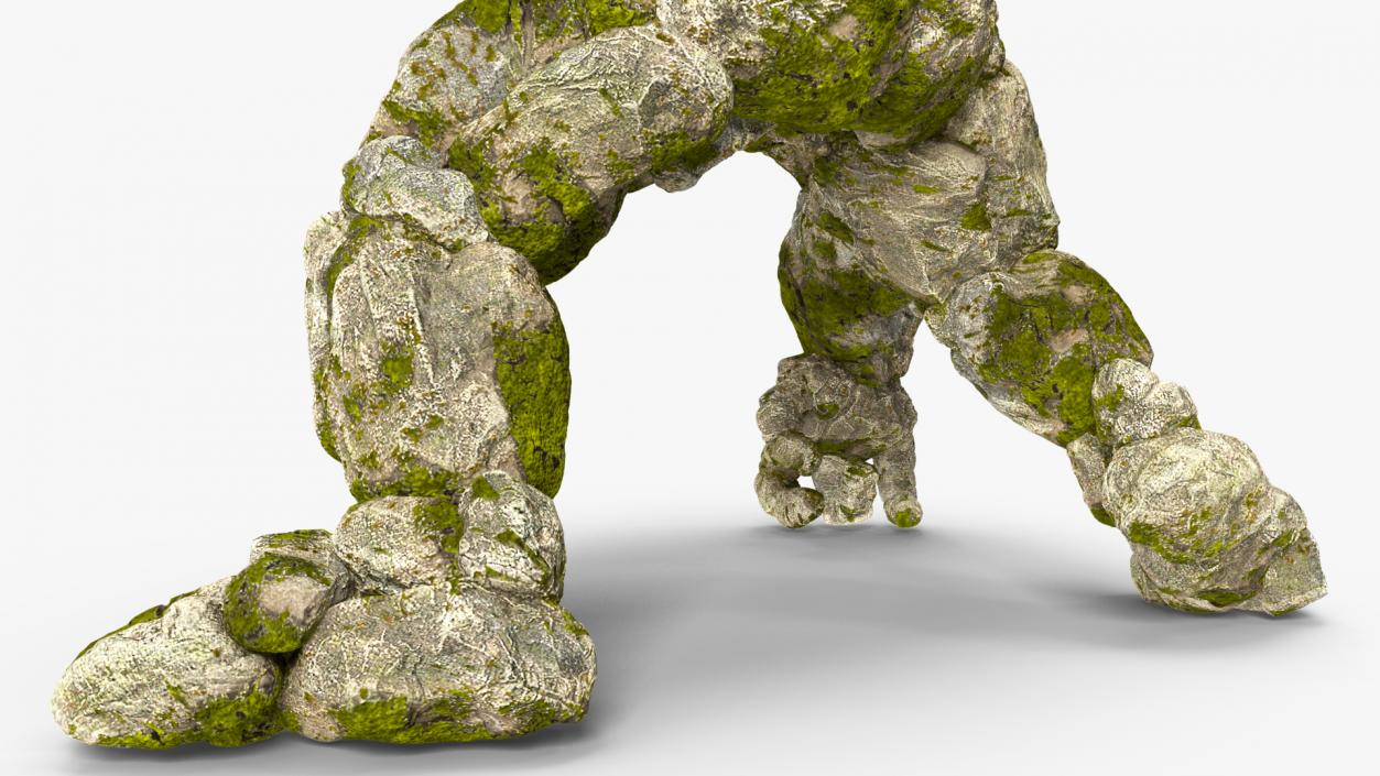 3D model Stone Golem Fighting Pose