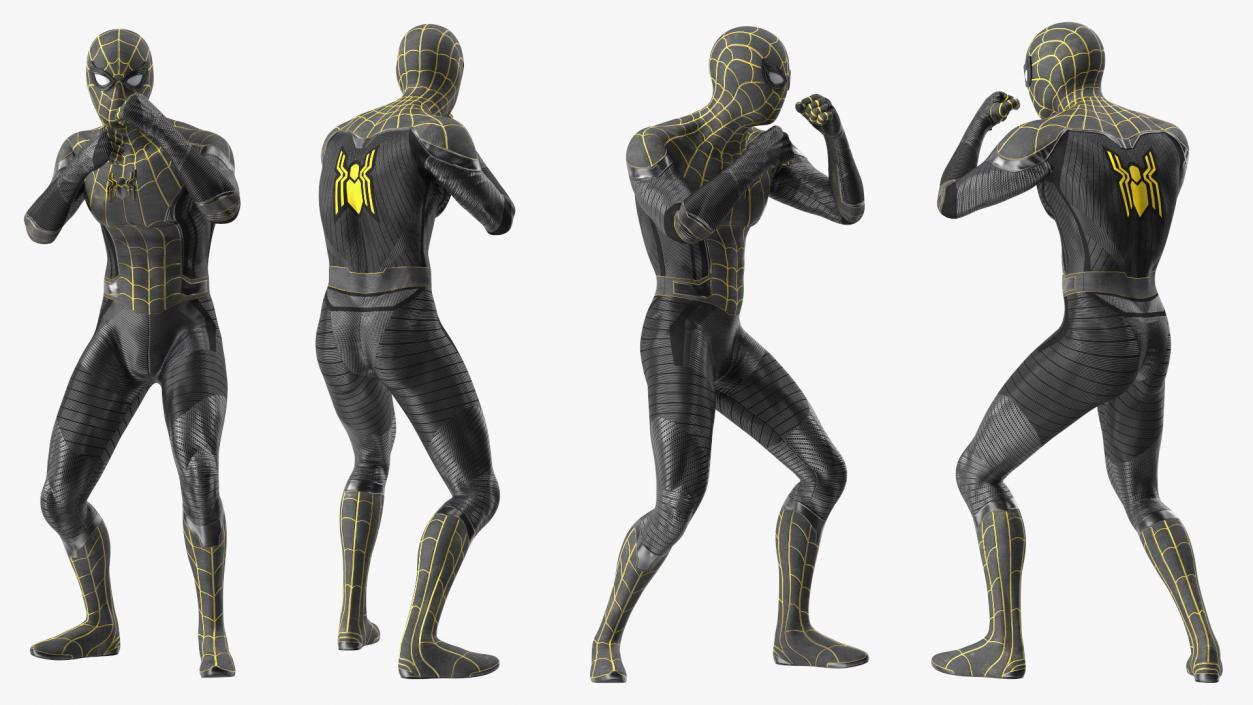 Spiderman Black Suit Fighting Pose 3D model