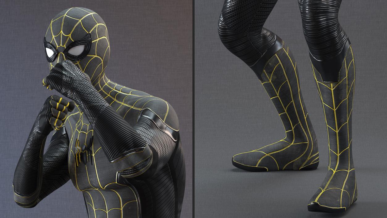 Spiderman Black Suit Fighting Pose 3D model