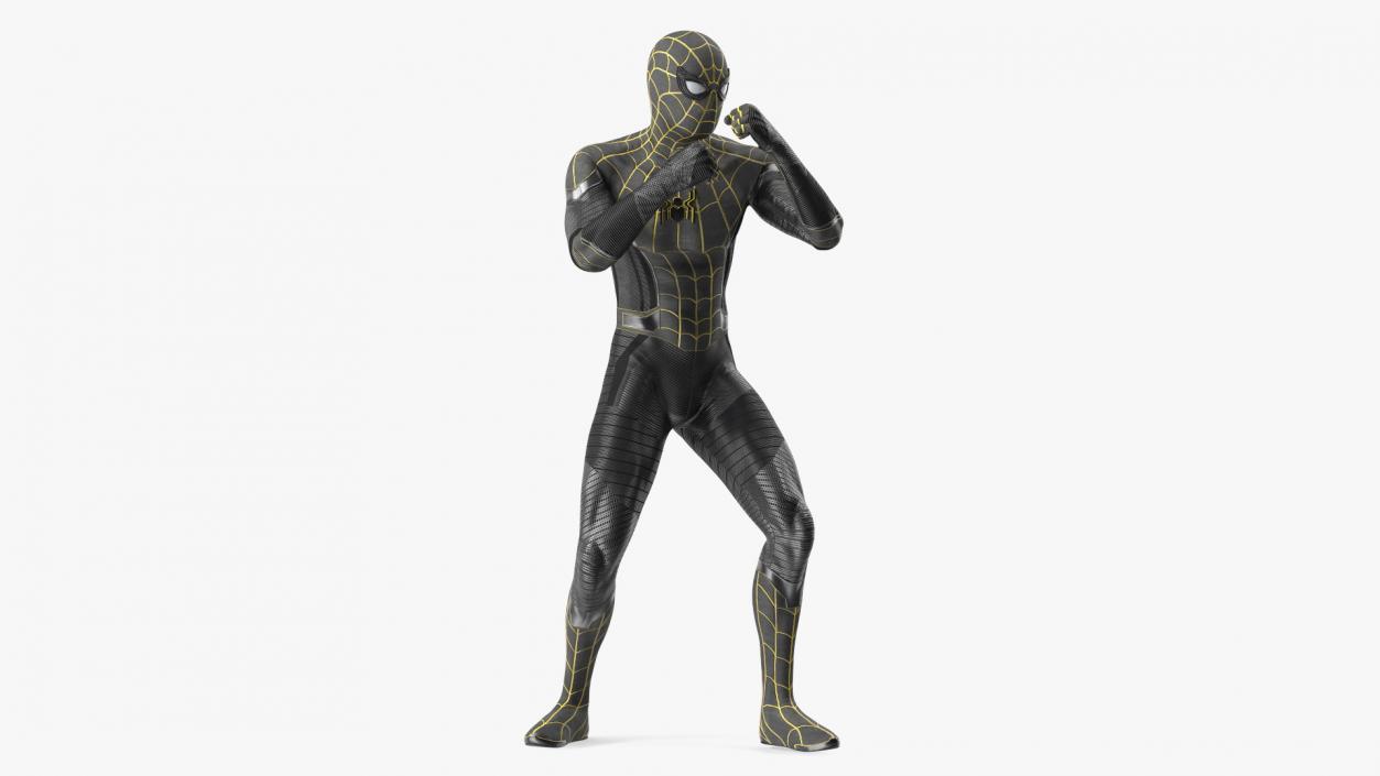 Spiderman Black Suit Fighting Pose 3D model