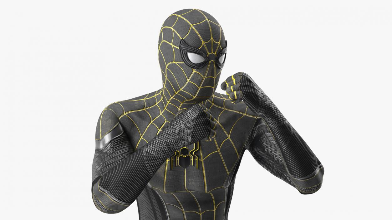 Spiderman Black Suit Fighting Pose 3D model