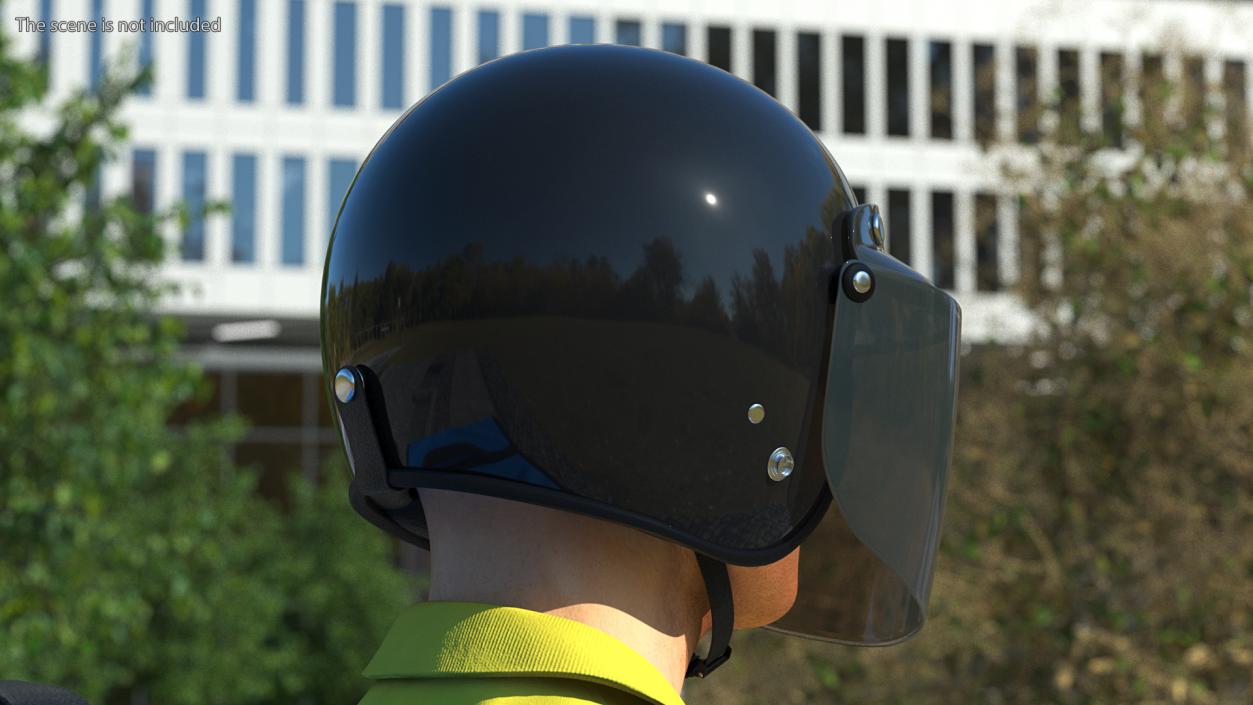 3D Motorcycle Helmet with Visor model