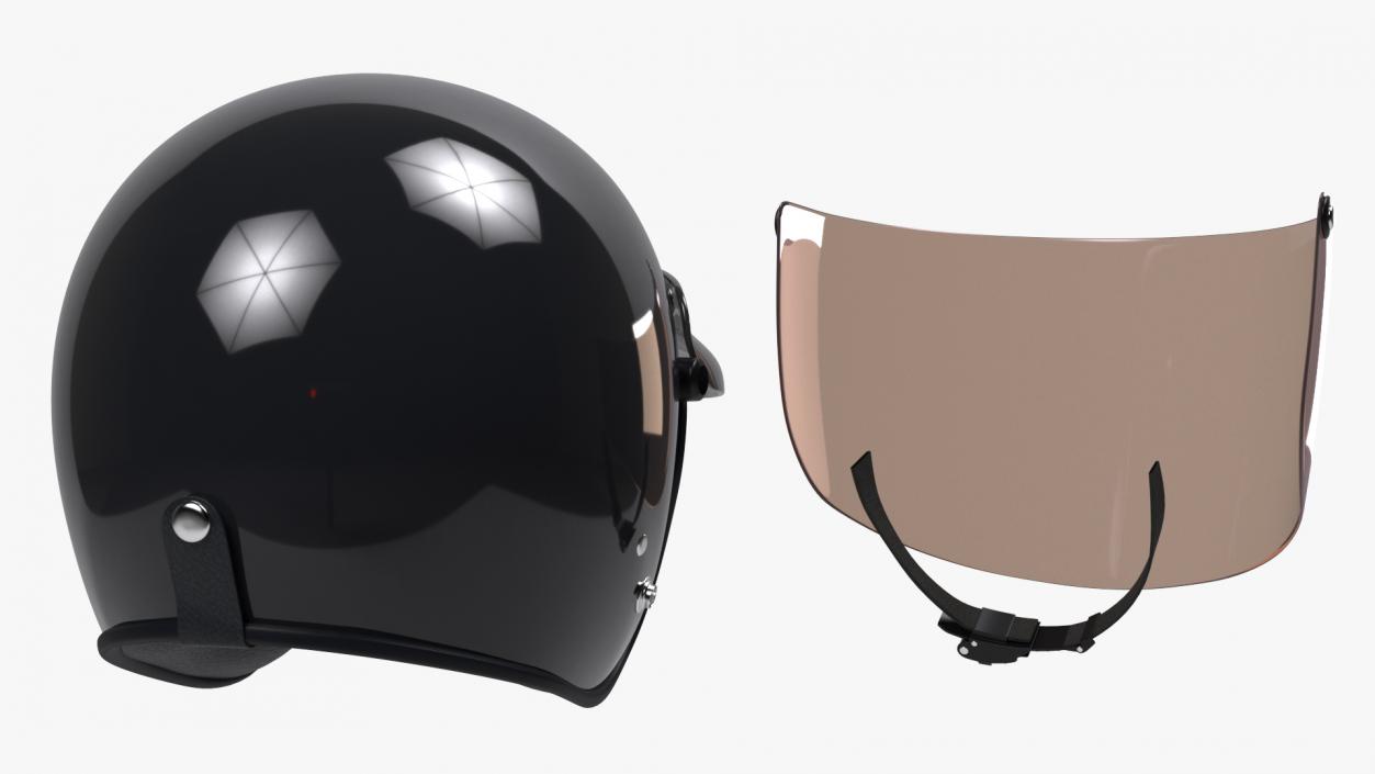 3D Motorcycle Helmet with Visor model