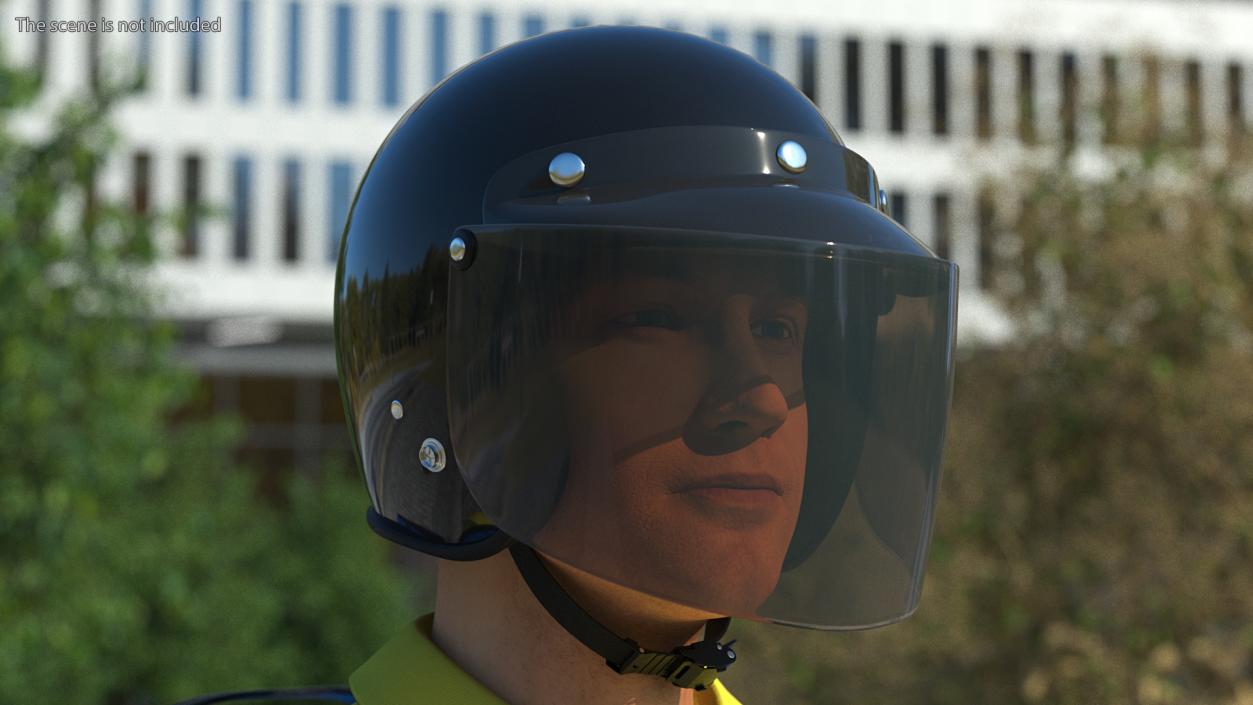 3D Motorcycle Helmet with Visor model