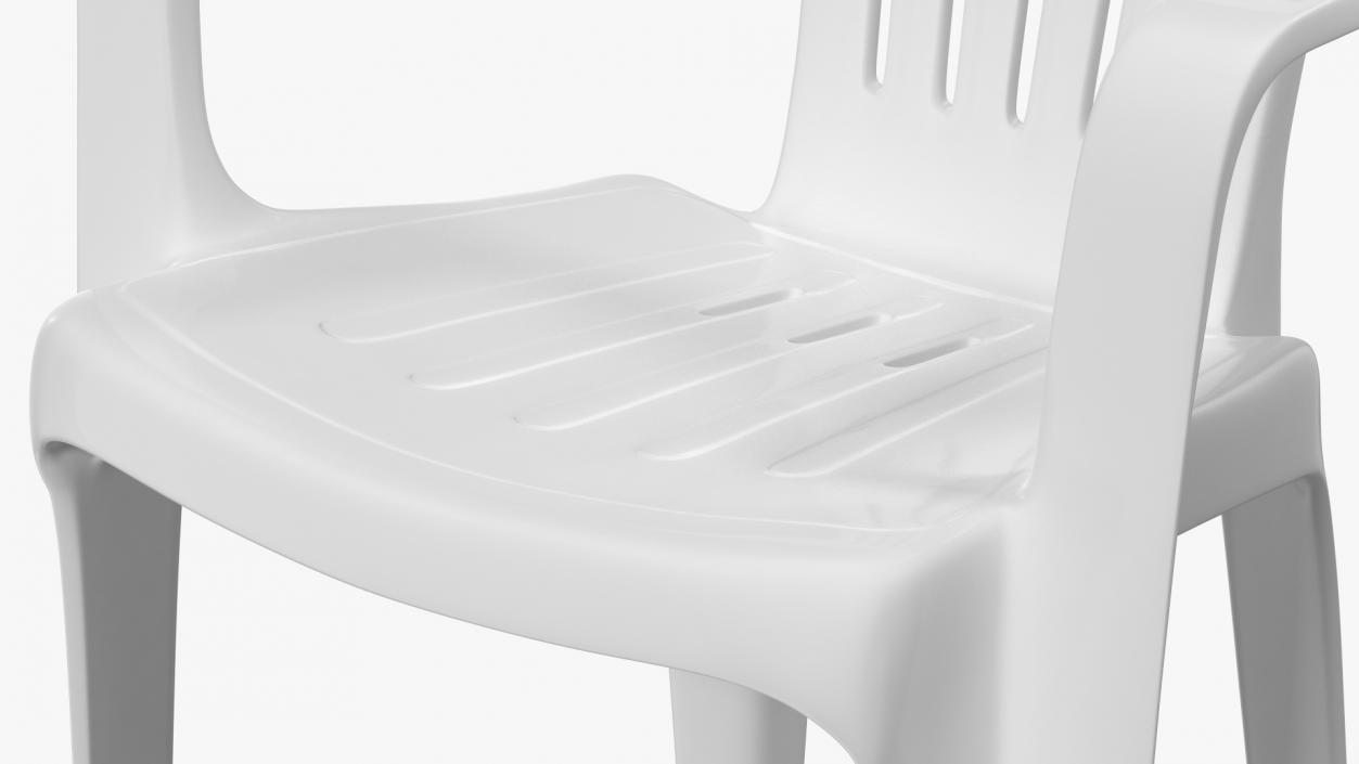 Plastic Chair White 3D model