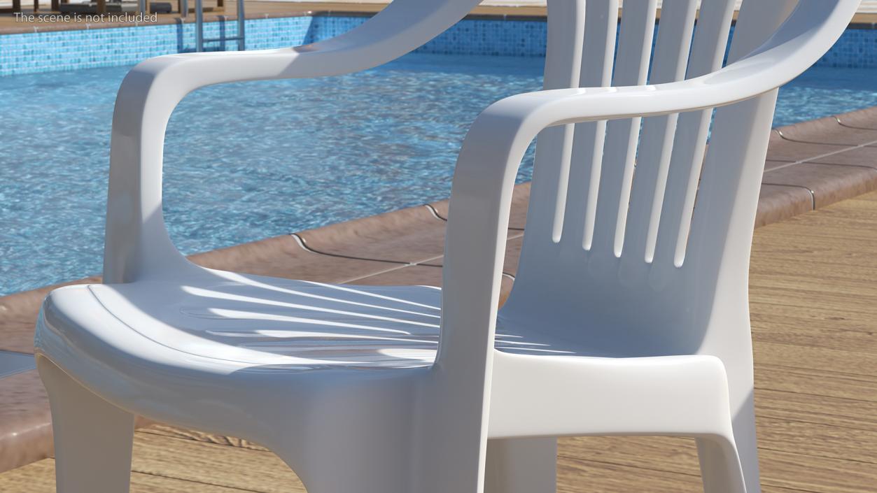 Plastic Chair White 3D model