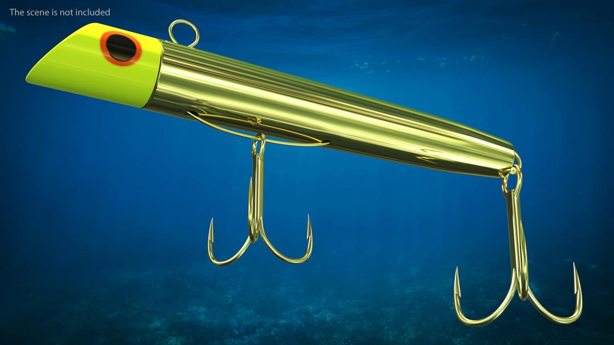 3D model Gotcha Metal Gold Body Fishing Lure