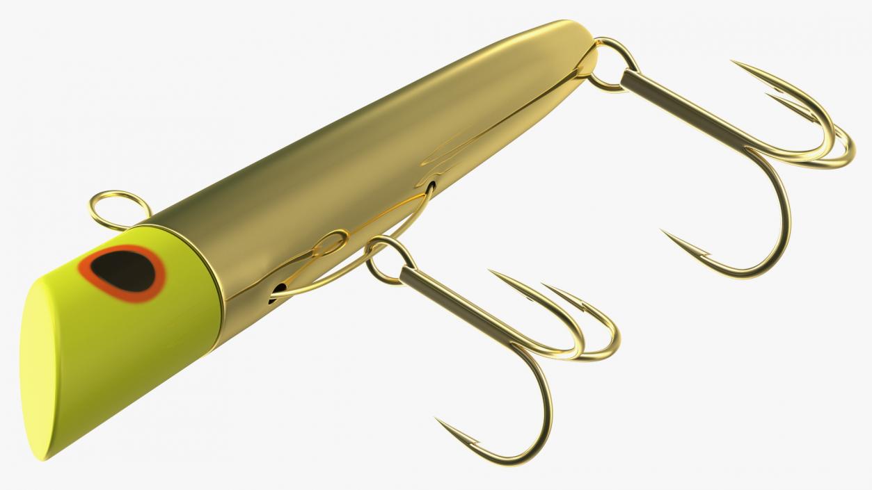 3D model Gotcha Metal Gold Body Fishing Lure