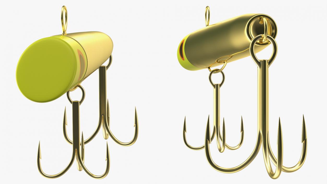 3D model Gotcha Metal Gold Body Fishing Lure