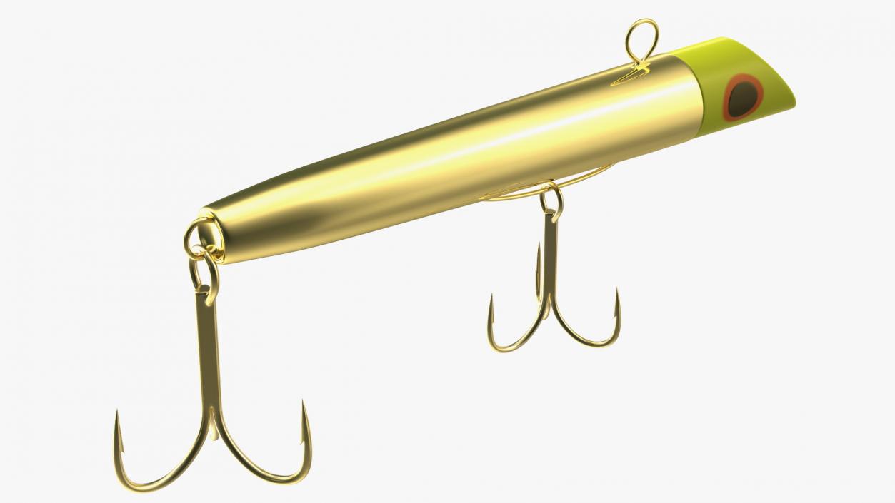 3D model Gotcha Metal Gold Body Fishing Lure