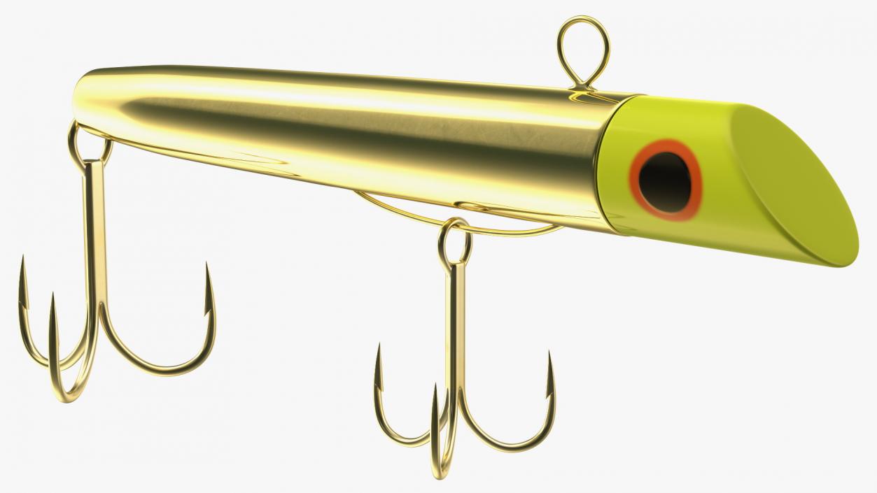 3D model Gotcha Metal Gold Body Fishing Lure