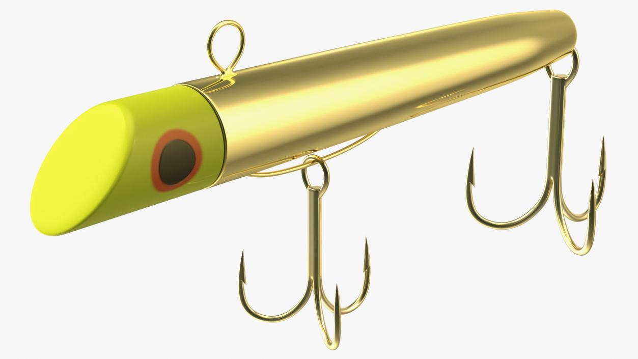 3D model Gotcha Metal Gold Body Fishing Lure