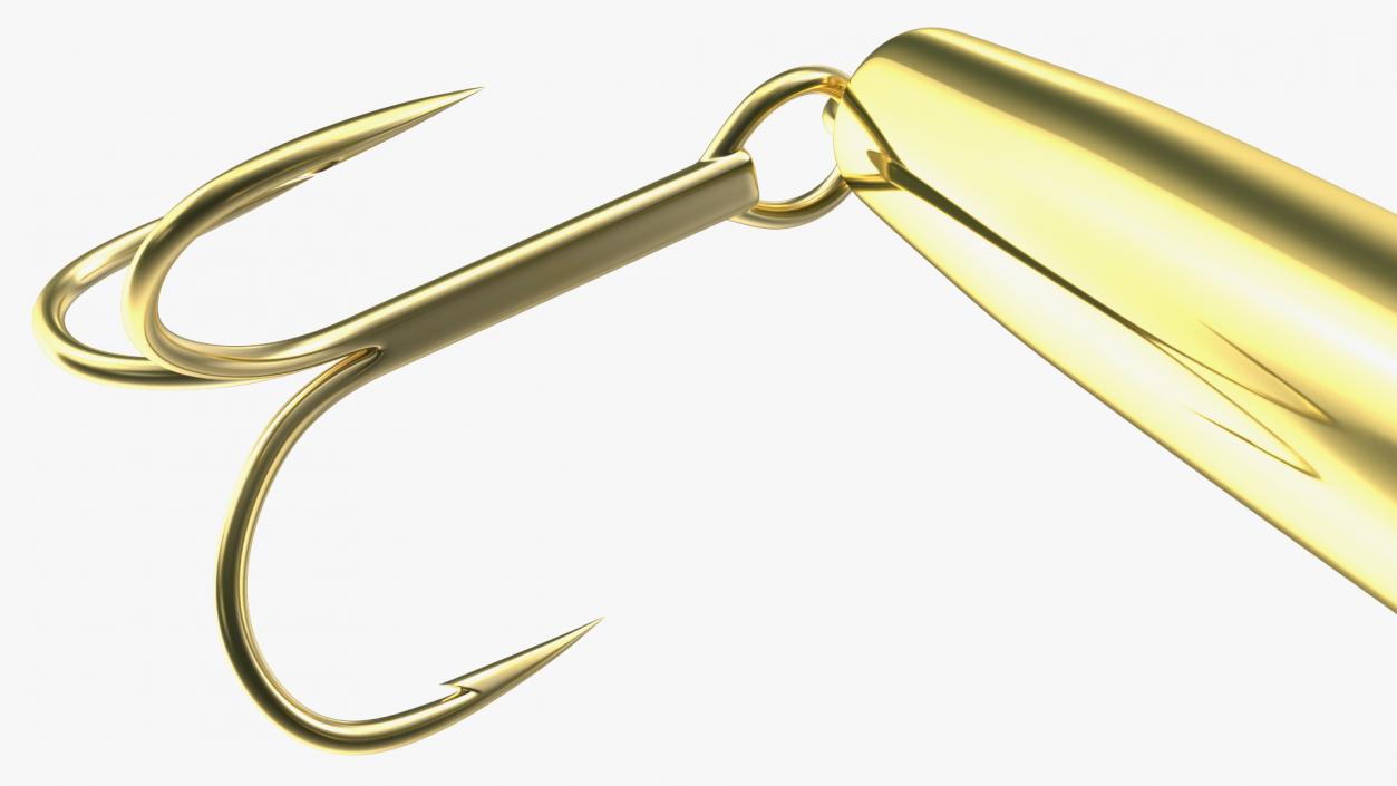 3D model Gotcha Metal Gold Body Fishing Lure