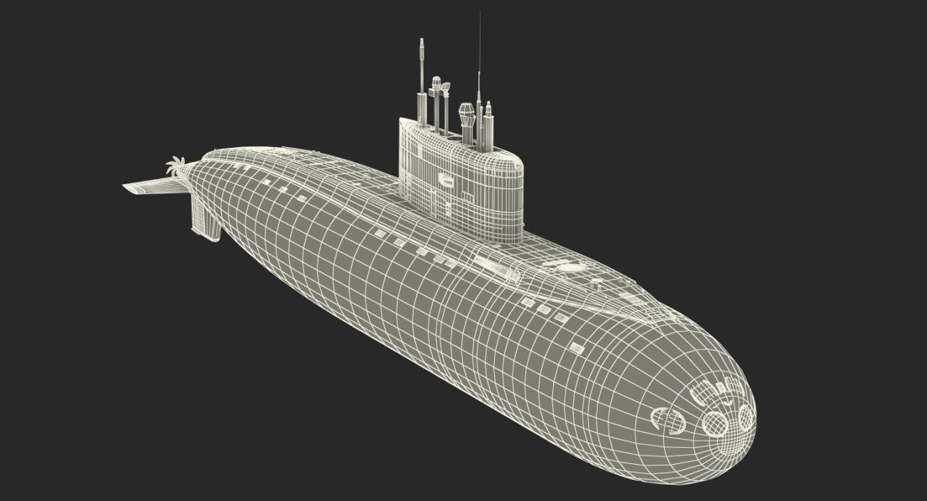 Diesel Electric Submarine Kilo Class Russian 3D model