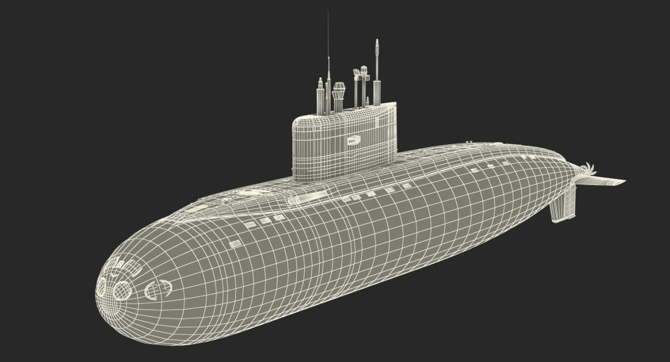 Diesel Electric Submarine Kilo Class Russian 3D model