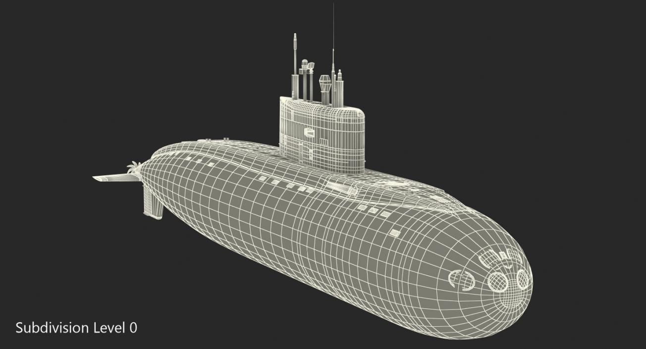 Diesel Electric Submarine Kilo Class Russian 3D model