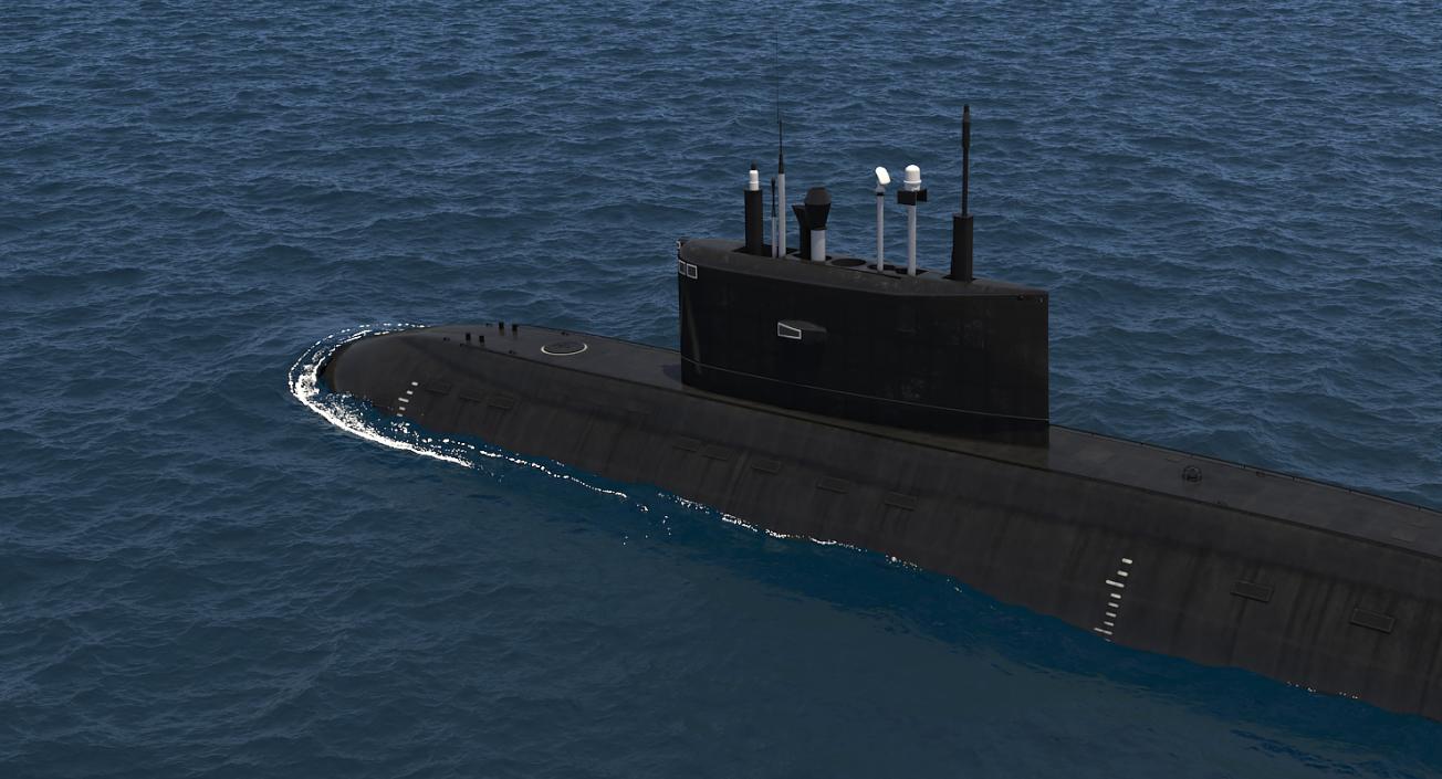 Diesel Electric Submarine Kilo Class Russian 3D model