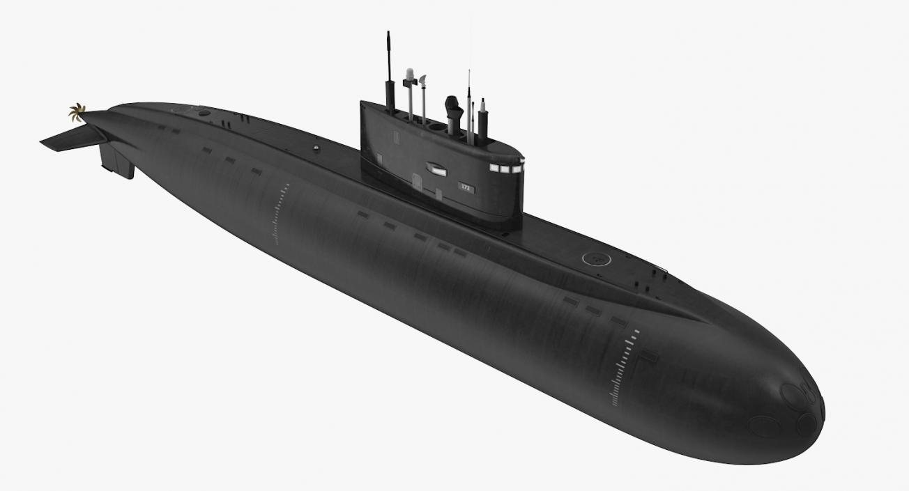 Diesel Electric Submarine Kilo Class Russian 3D model