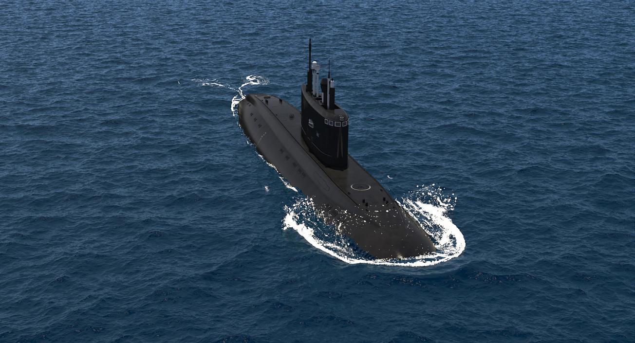 Diesel Electric Submarine Kilo Class Russian 3D model