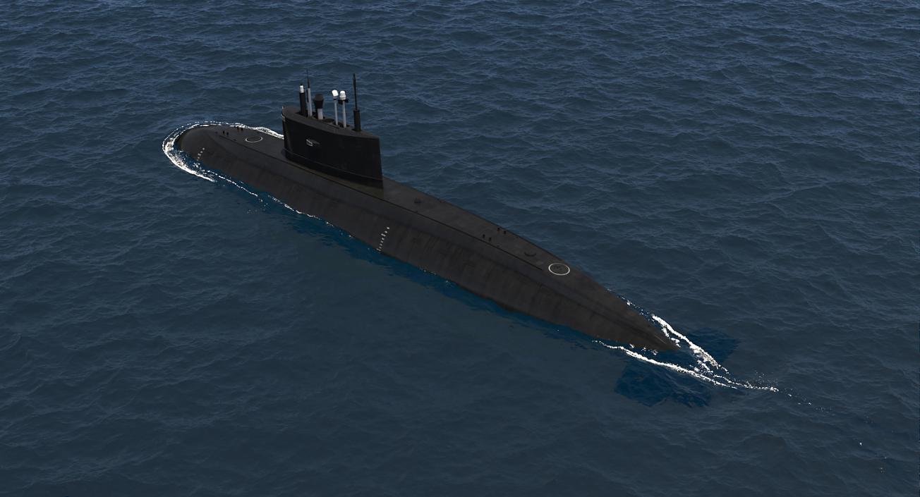 Diesel Electric Submarine Kilo Class Russian 3D model