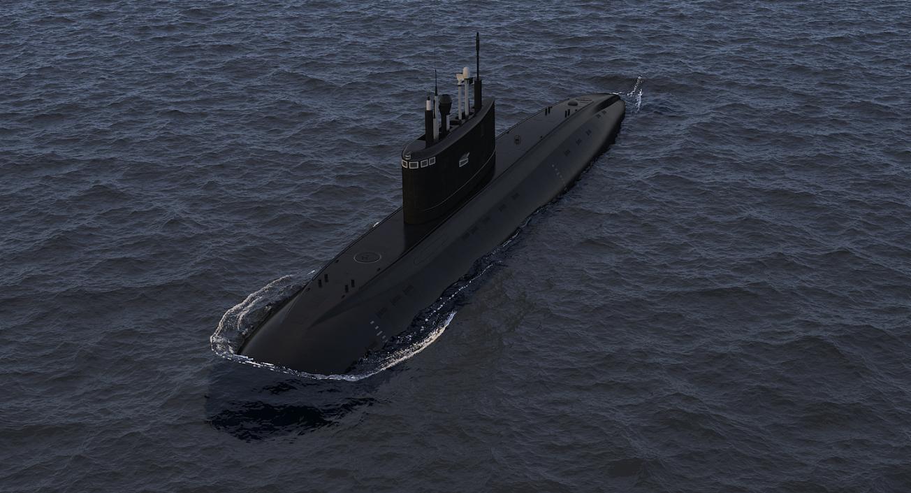 Diesel Electric Submarine Kilo Class Russian 3D model