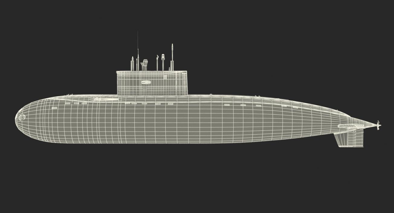 Diesel Electric Submarine Kilo Class Russian 3D model