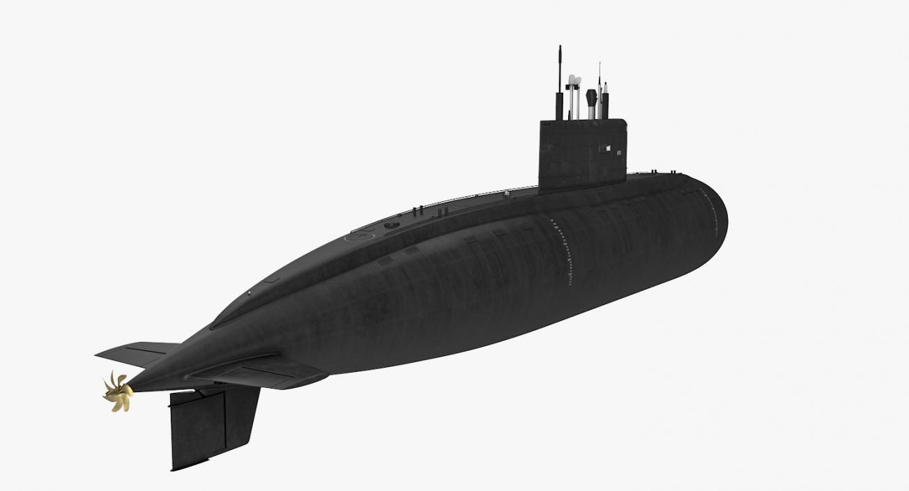 Diesel Electric Submarine Kilo Class Russian 3D model