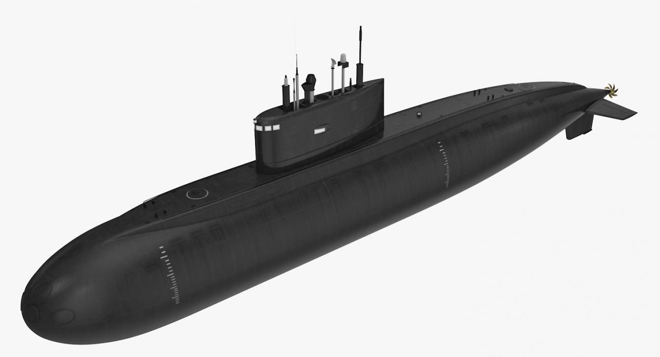 Diesel Electric Submarine Kilo Class Russian 3D model