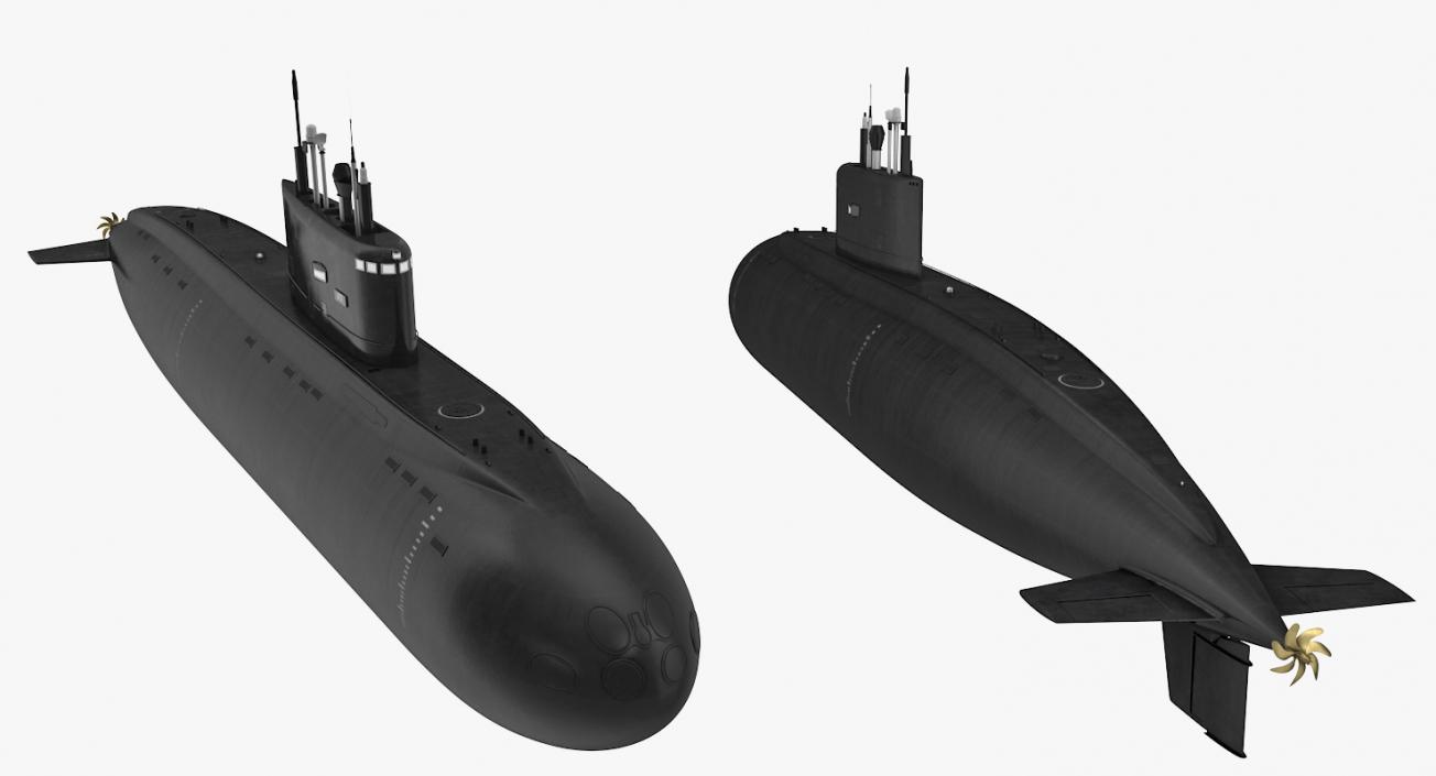 Diesel Electric Submarine Kilo Class Russian 3D model