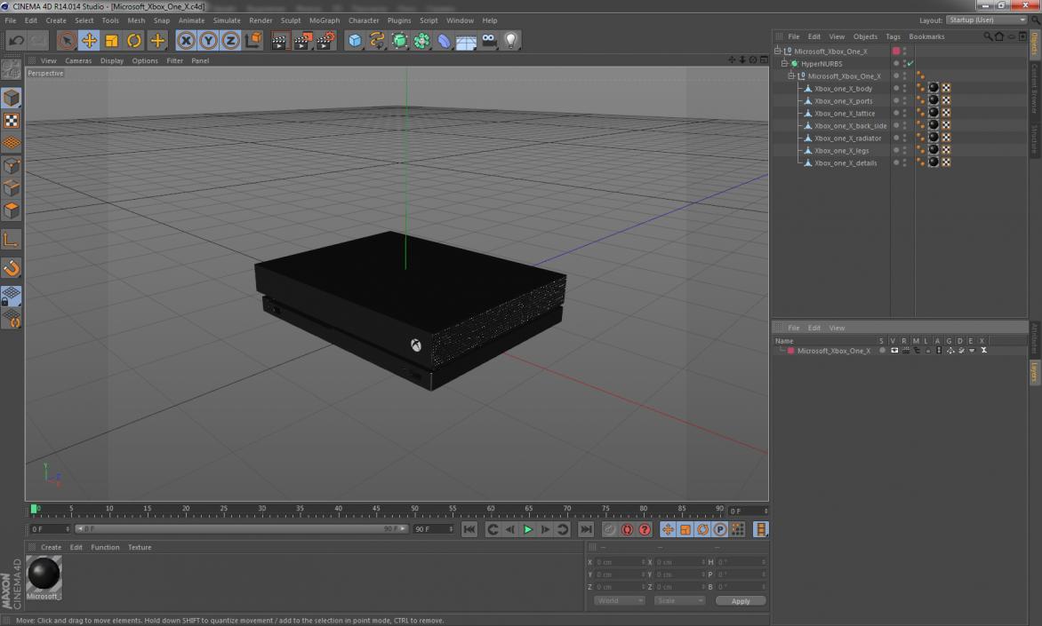 3D model Microsoft Xbox One X
