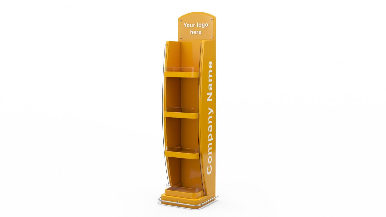 3D model Yellow Store Shelf Mockup