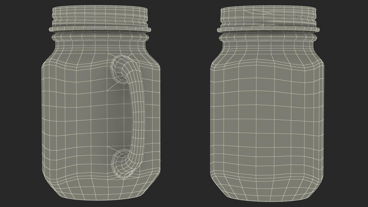 Estilo Mason Jar Mug with Handle 3D