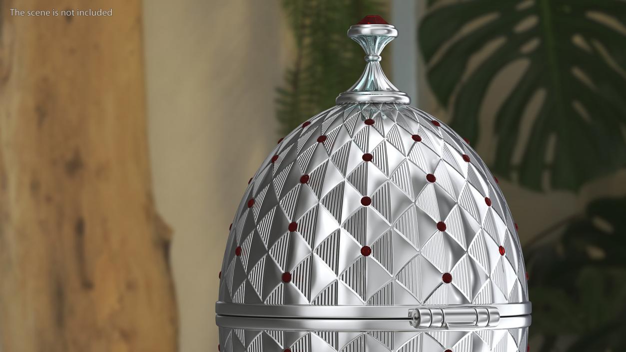 3D model Faberge Egg Silver Closed