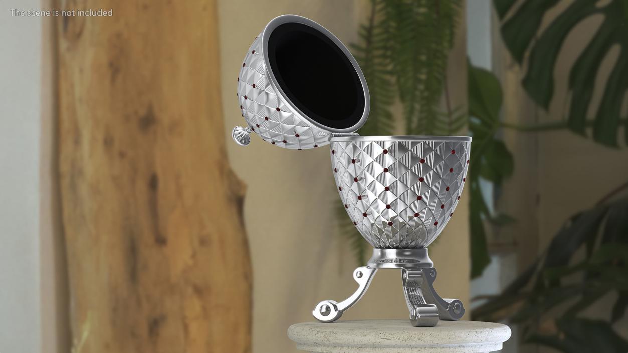 3D model Faberge Egg Silver Closed