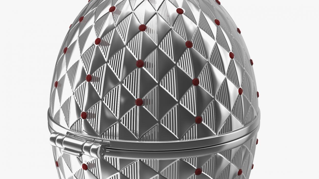 3D model Faberge Egg Silver Closed